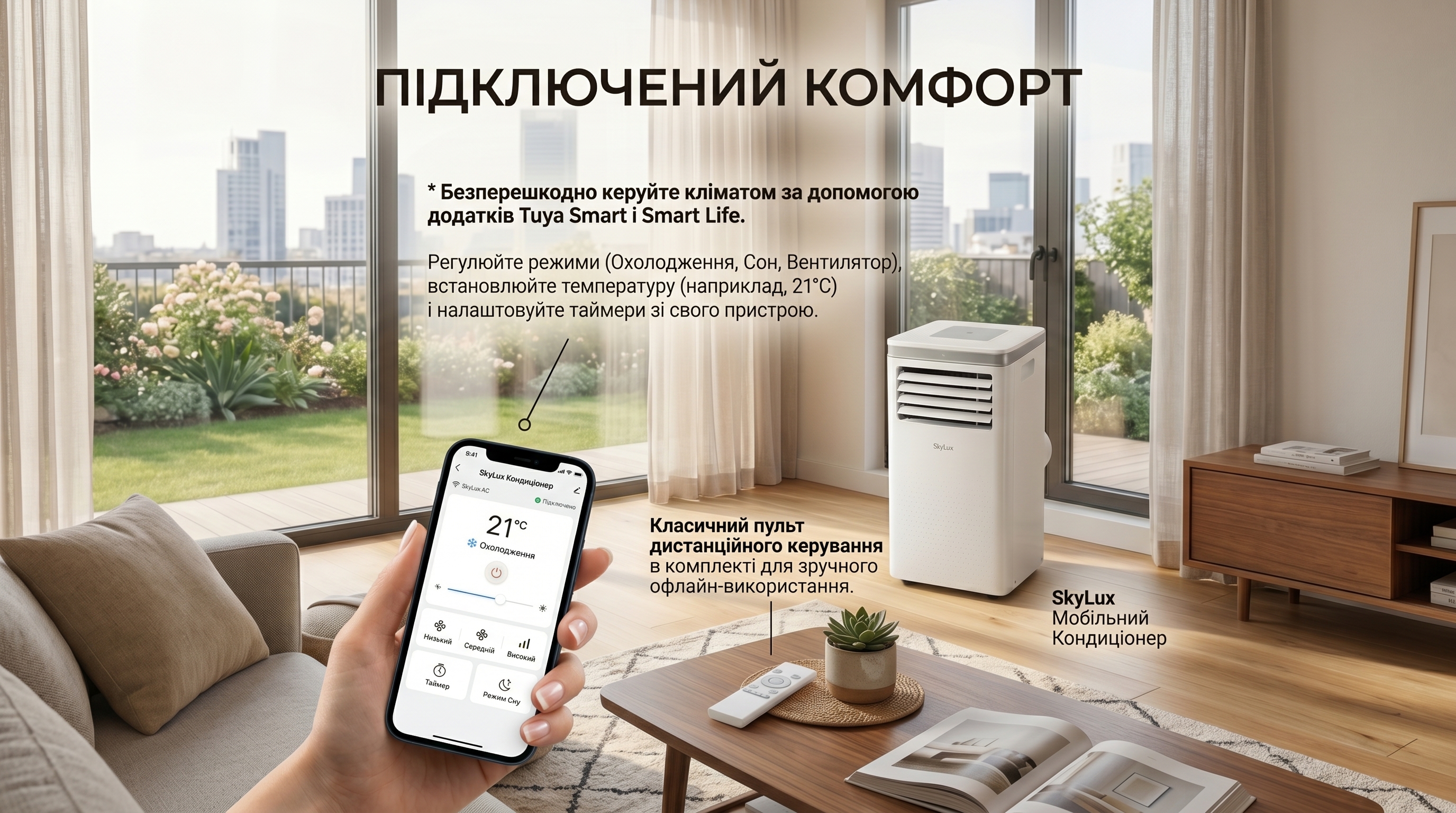 Мобільний кондиціонер SkyLux SKE-M25H ❄️ AIR-EX.COM.UA, зображення 7
